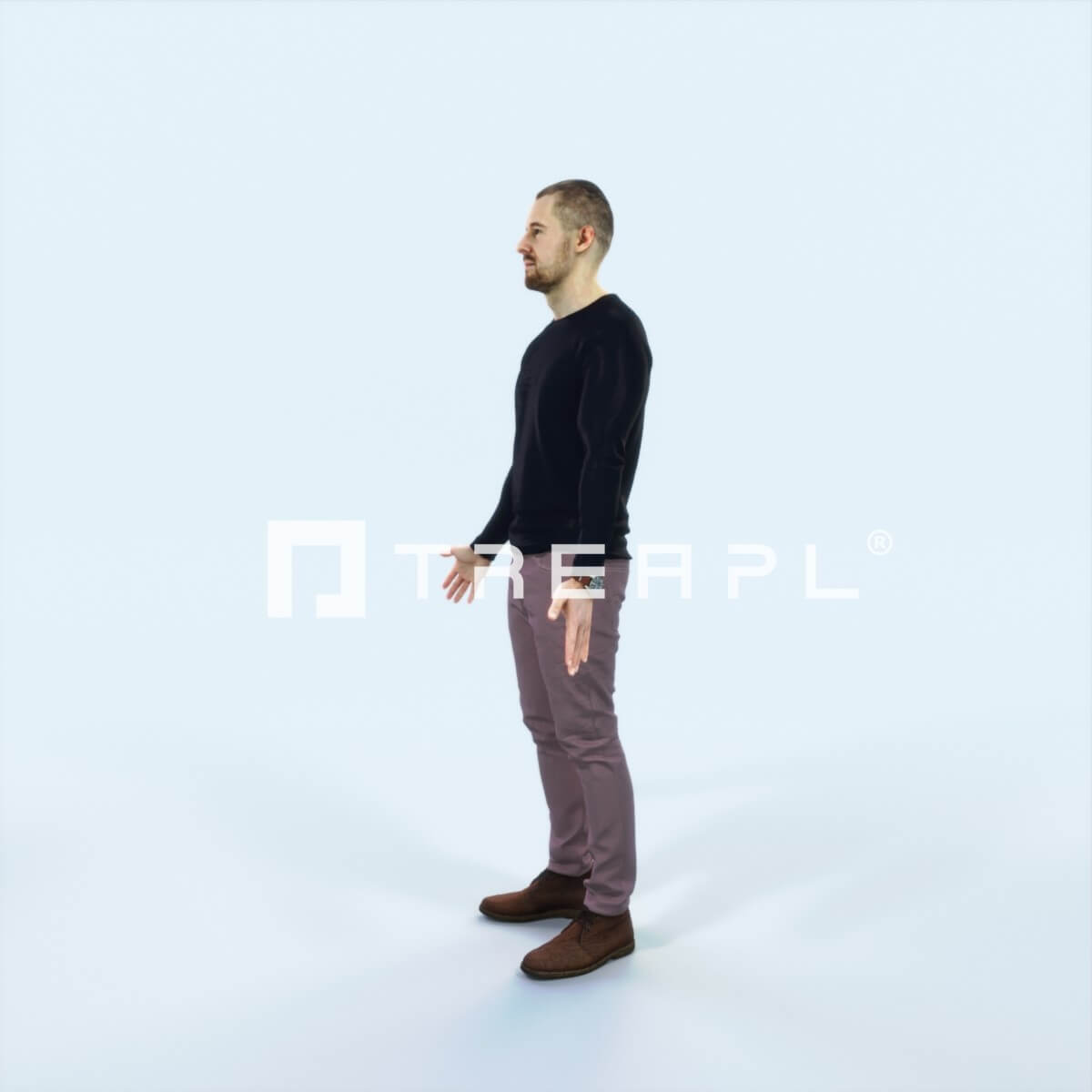 Master 01H Animated Rigged Casual Man - 3D Model by Treapl