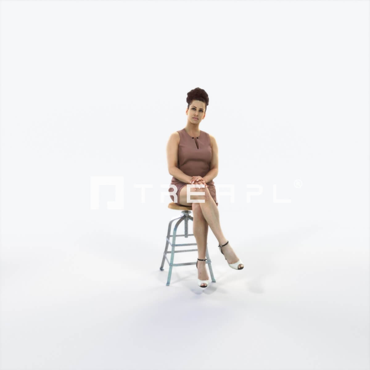 Yearn 14E Listening Sitting Event Elegant Woman - 3D Model by Treapl