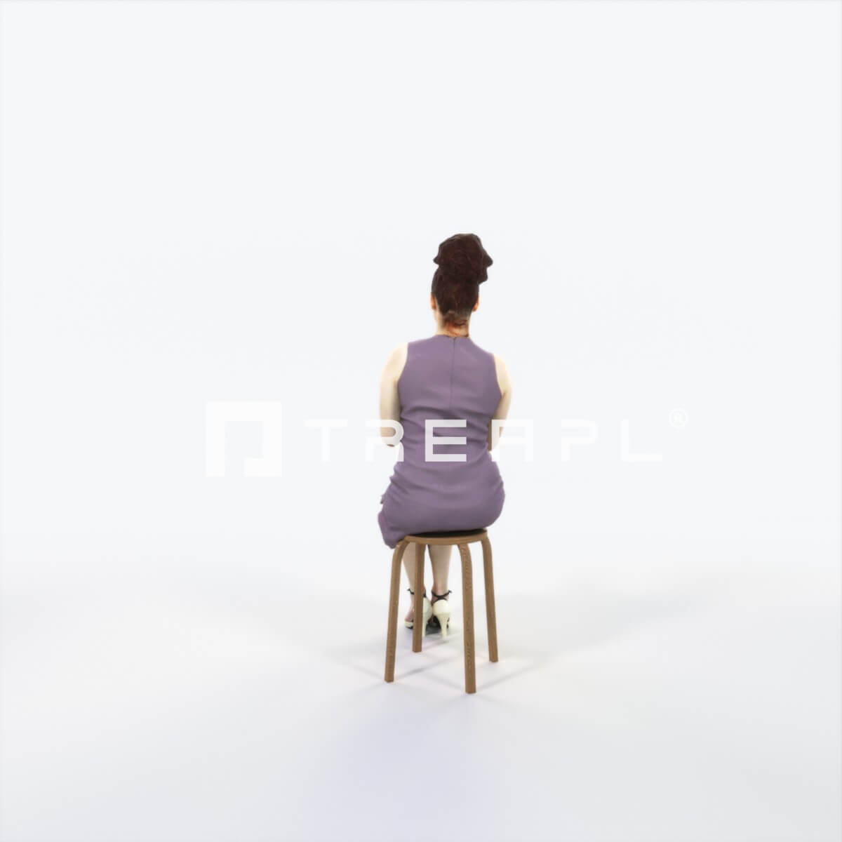 Yearn 20H Clapping Sitting Event Elegant Woman - 3D Model by Treapl