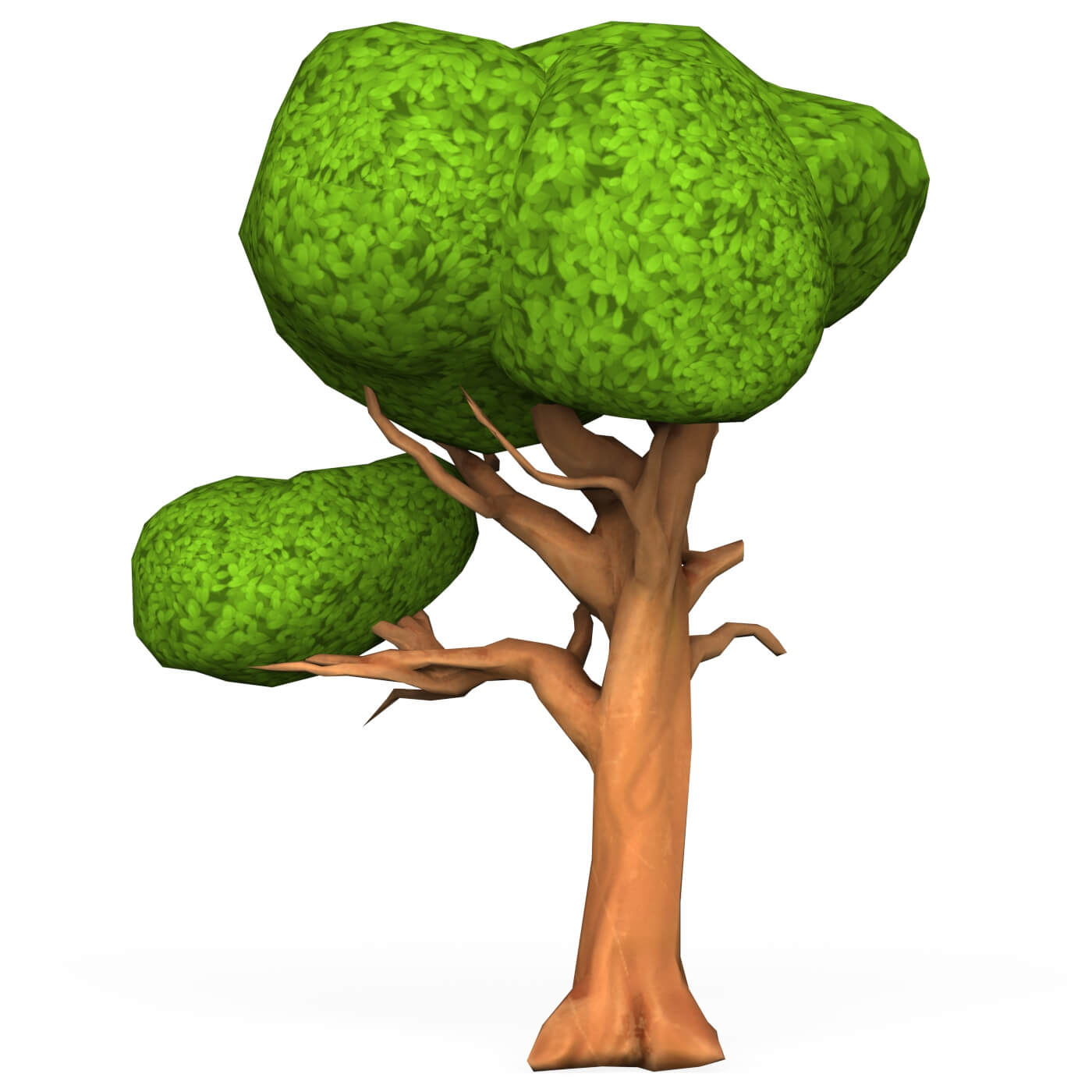 Cartoon Low Poly Tree 01 - 3D Model by TreeWorld3d