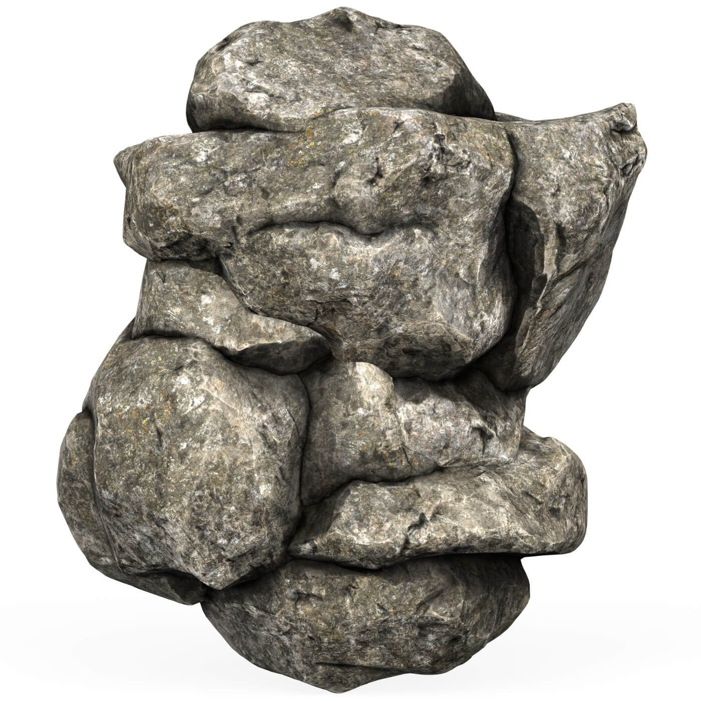 Low Poly Realistic Rock 02 - 3D Model by TreeWorld3d