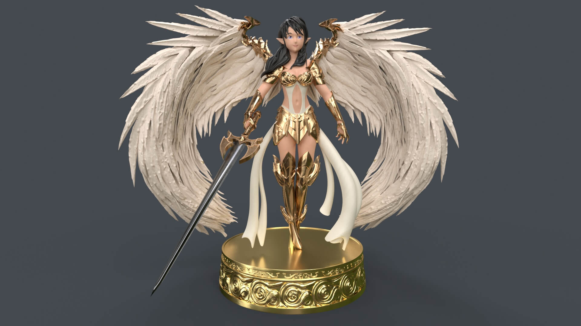 Woman Angel - 3D Model by triplemarket