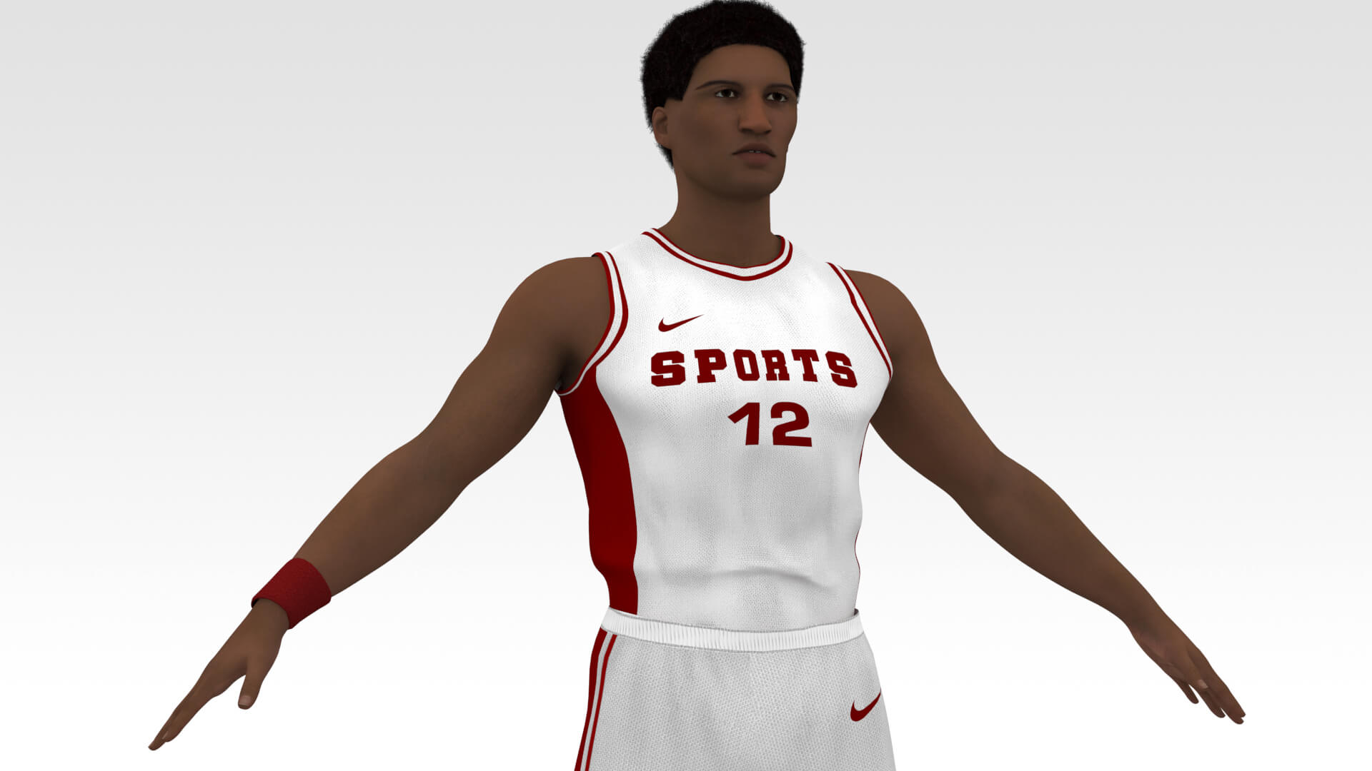 Basketball Player - White Dress 3D Model by Trish