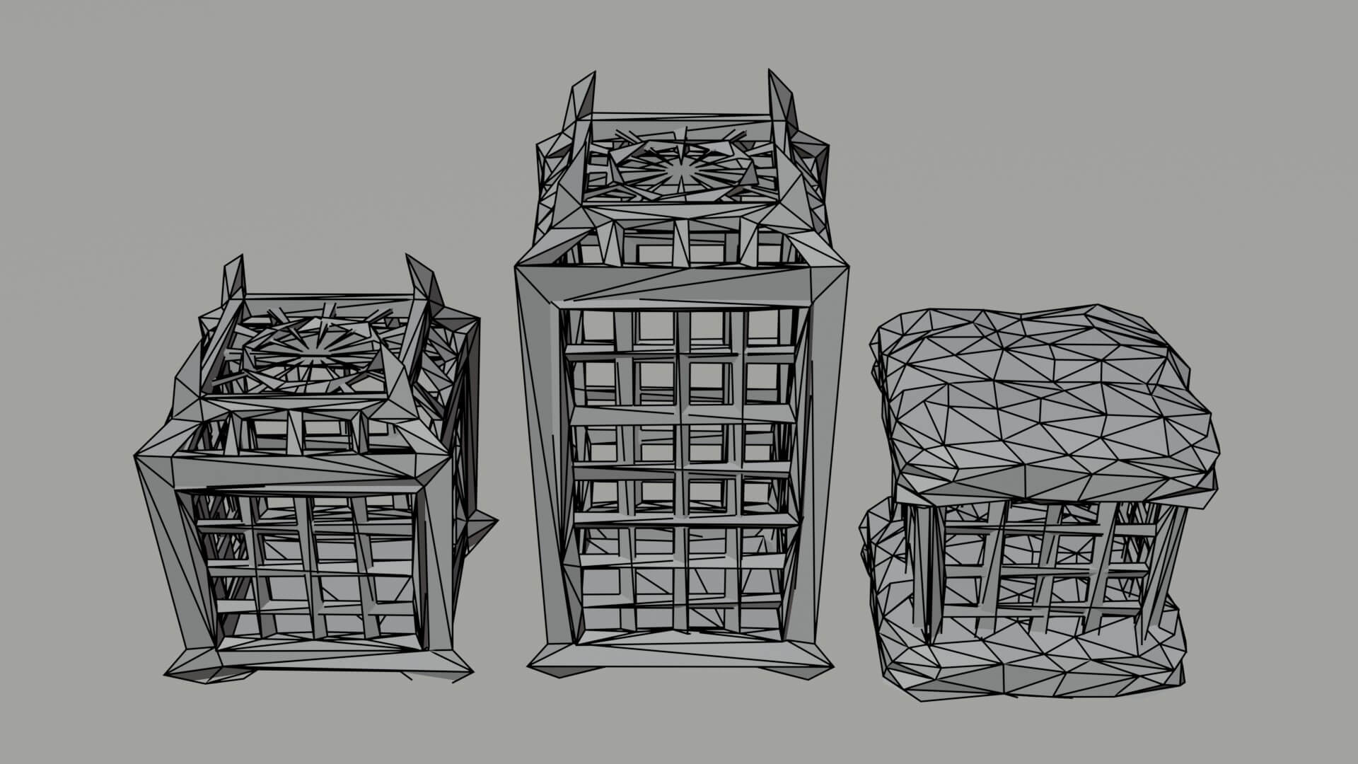 Cartoon Cages Polygonal Style - 3D Model by Tykryk