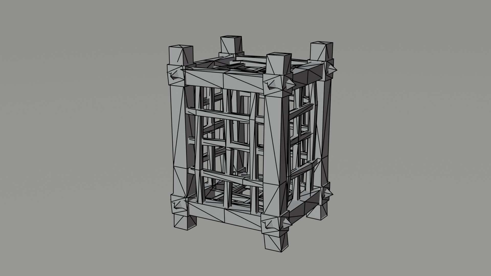 Cartoon Cages Polygonal Style - 3D Model by Tykryk