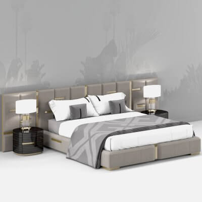 Bed with Side Table