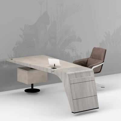 Tenet Table and Jab Bond Chair