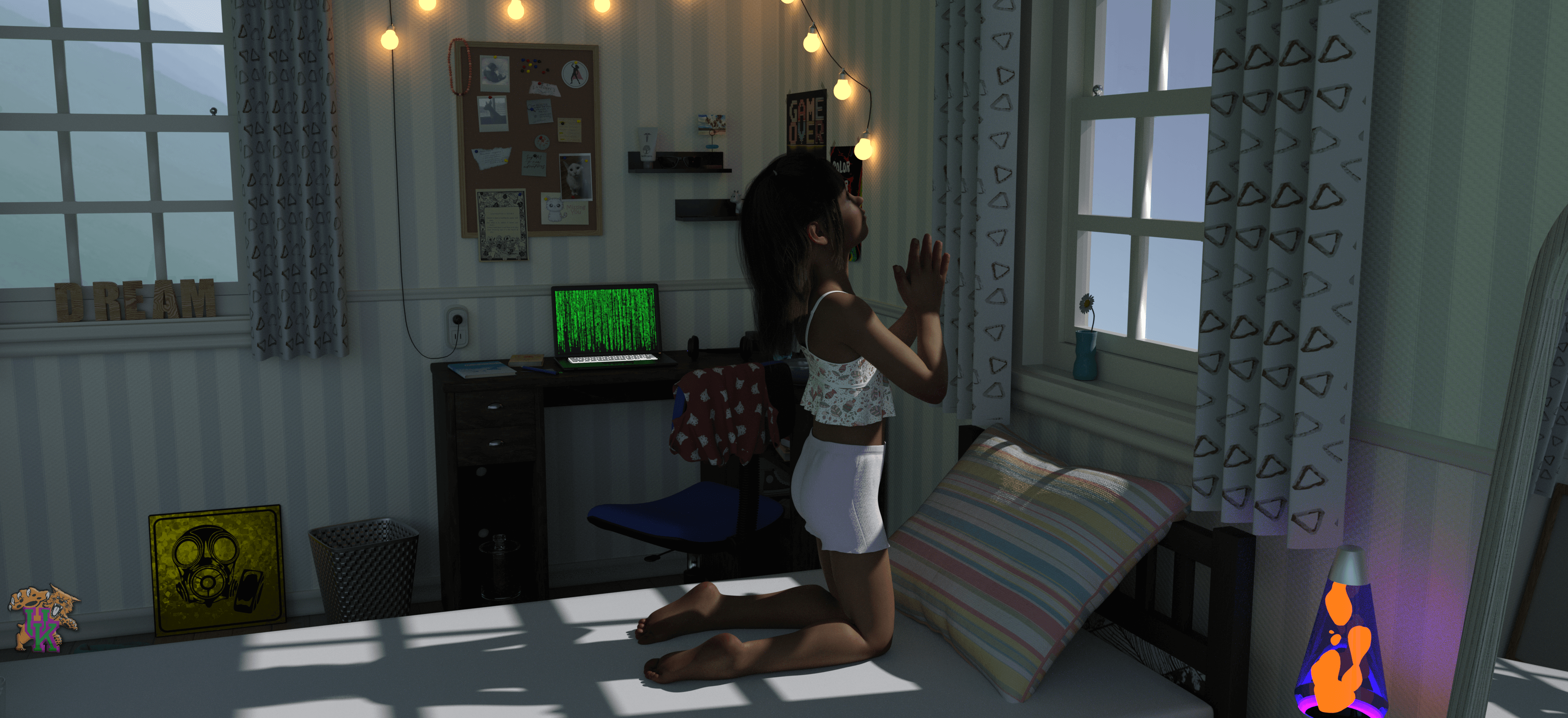 Praying... 3D Render, Digital Art by UdoK