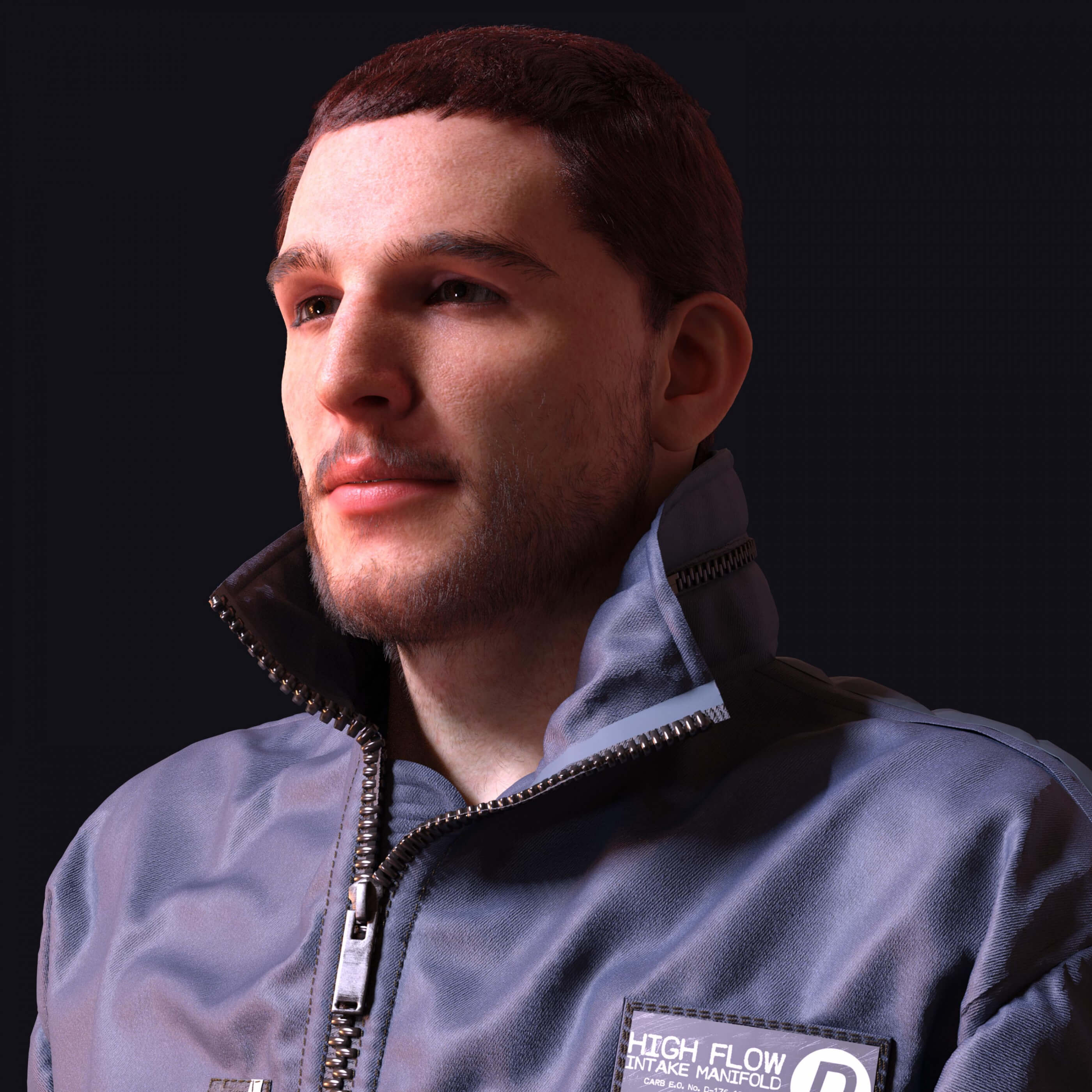 Brush Cut Hair for Genesis 9 and 8 Male Daz Content by Uncanny Valet