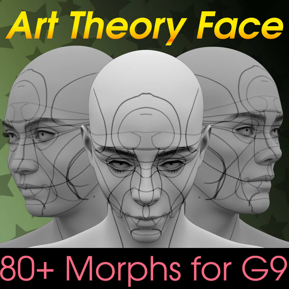 Art Theory Face Morphs for G9 Daz Content by undeadcrabb