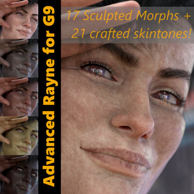 Rayne - Advanced Base  Skin for Genesis9 by undeadcrabb