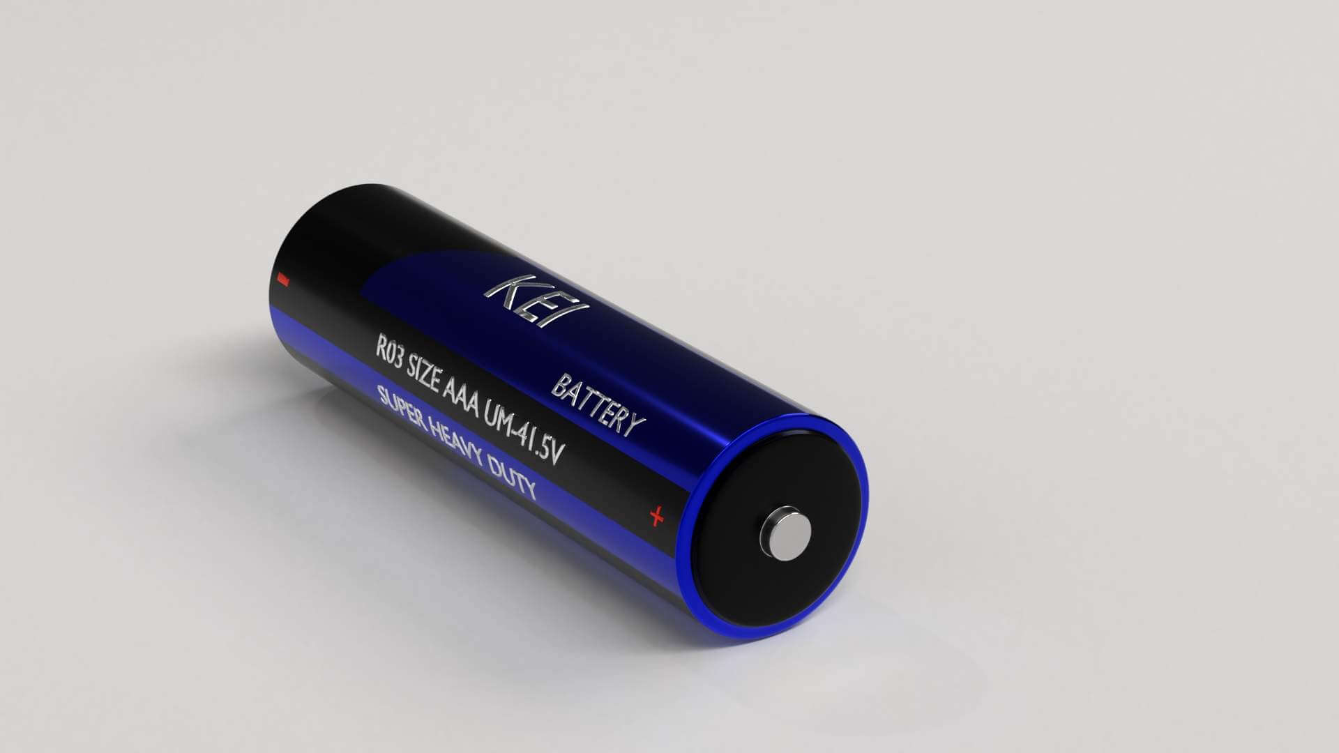 Battery 3 Alkaline AAA 3D Model by unos