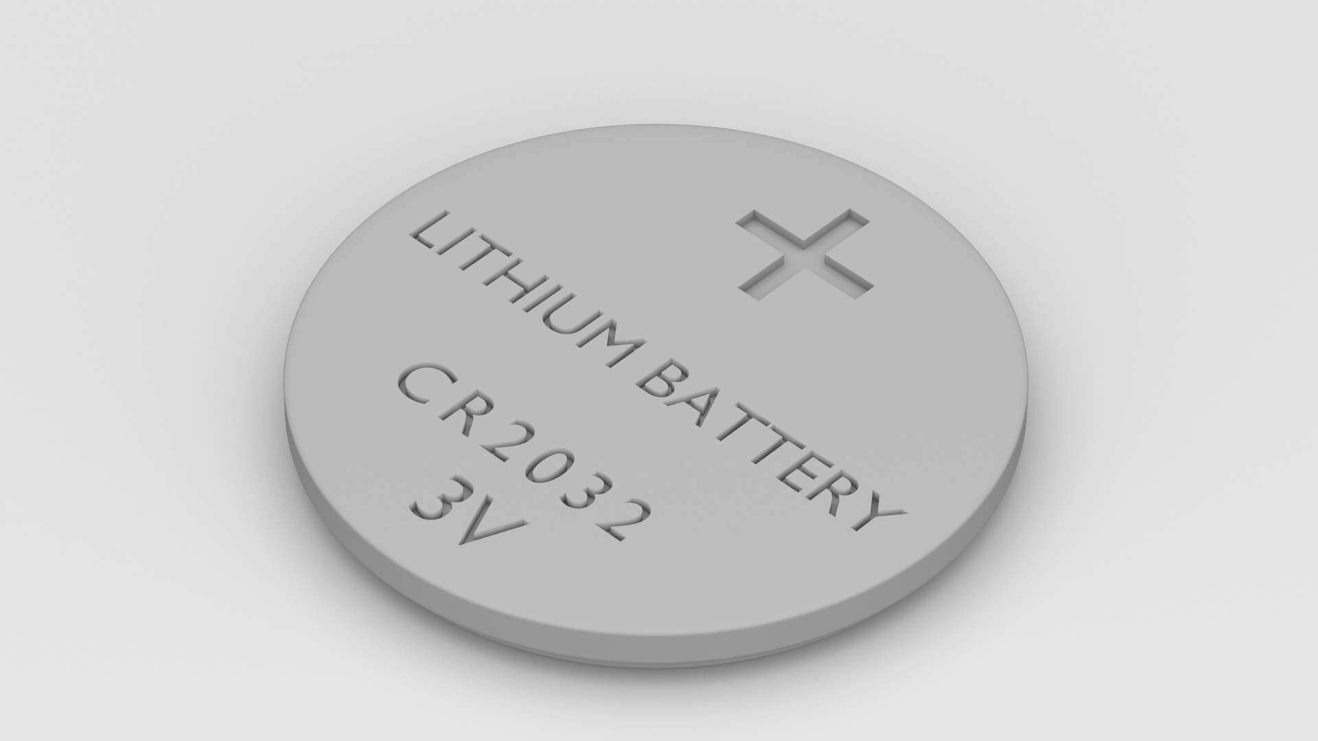 Coin Cell Battery 3D Model by unos