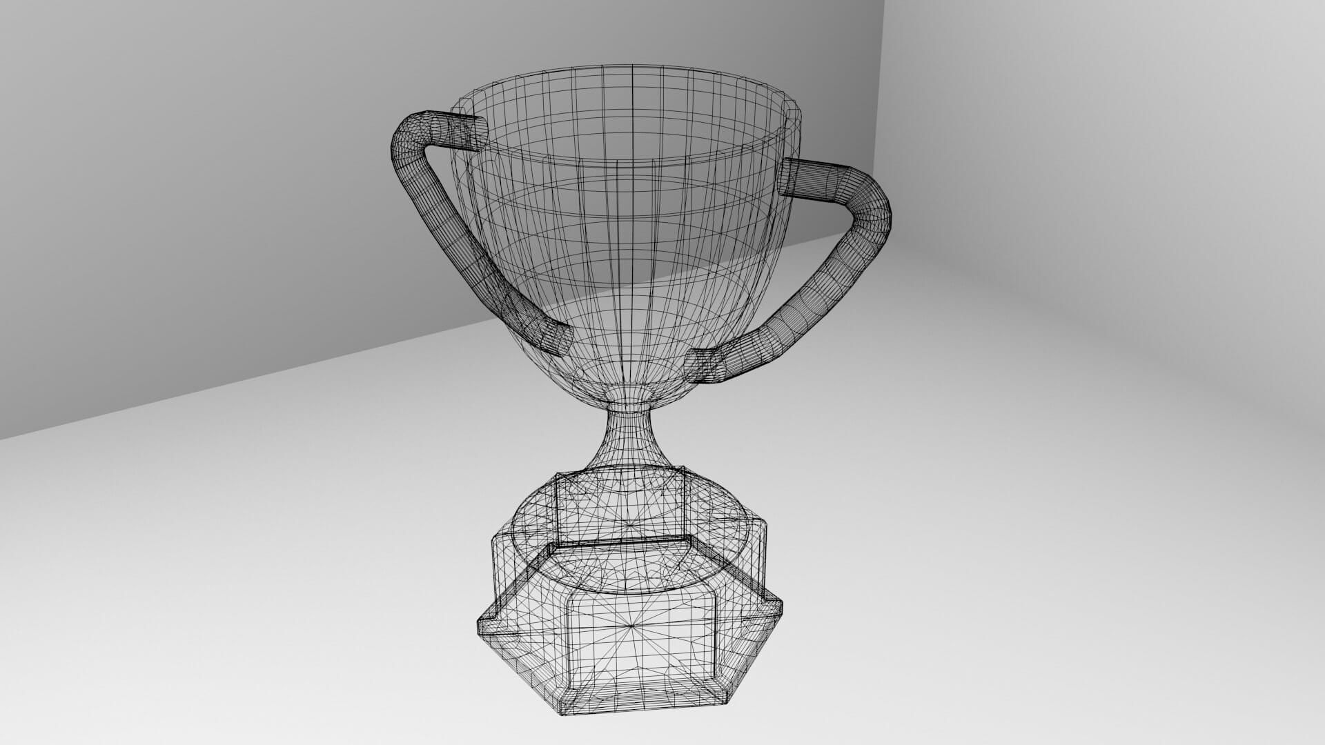 Gold Trophy 3d Model By Unos