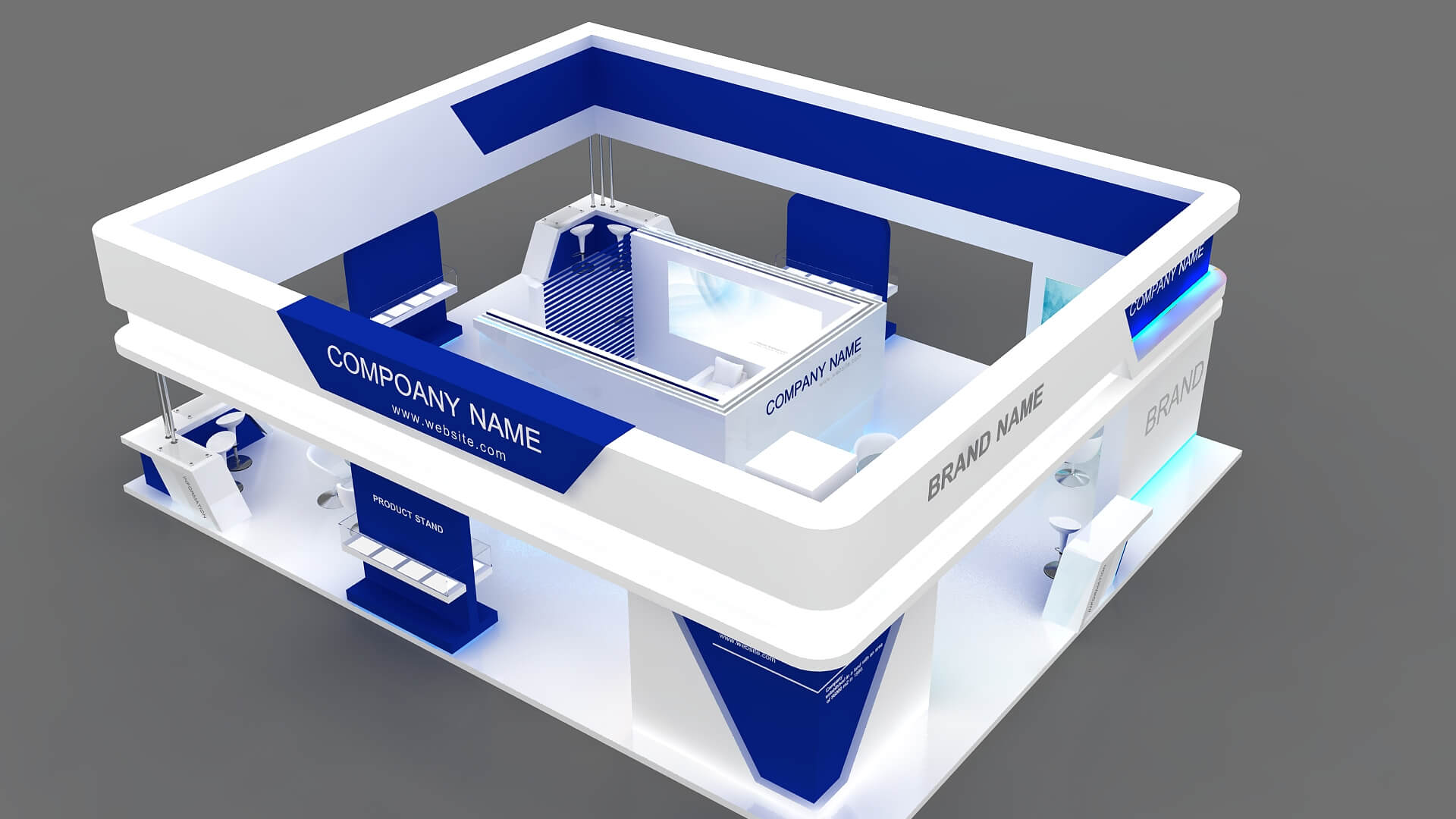 3D Exhibition Booth Model by unrealdeveloper