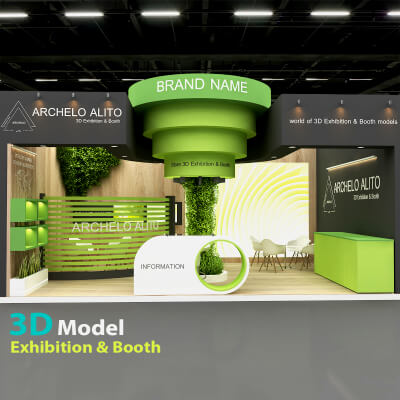 Minimal Stall Booth - 3D Model by unrealdeveloper