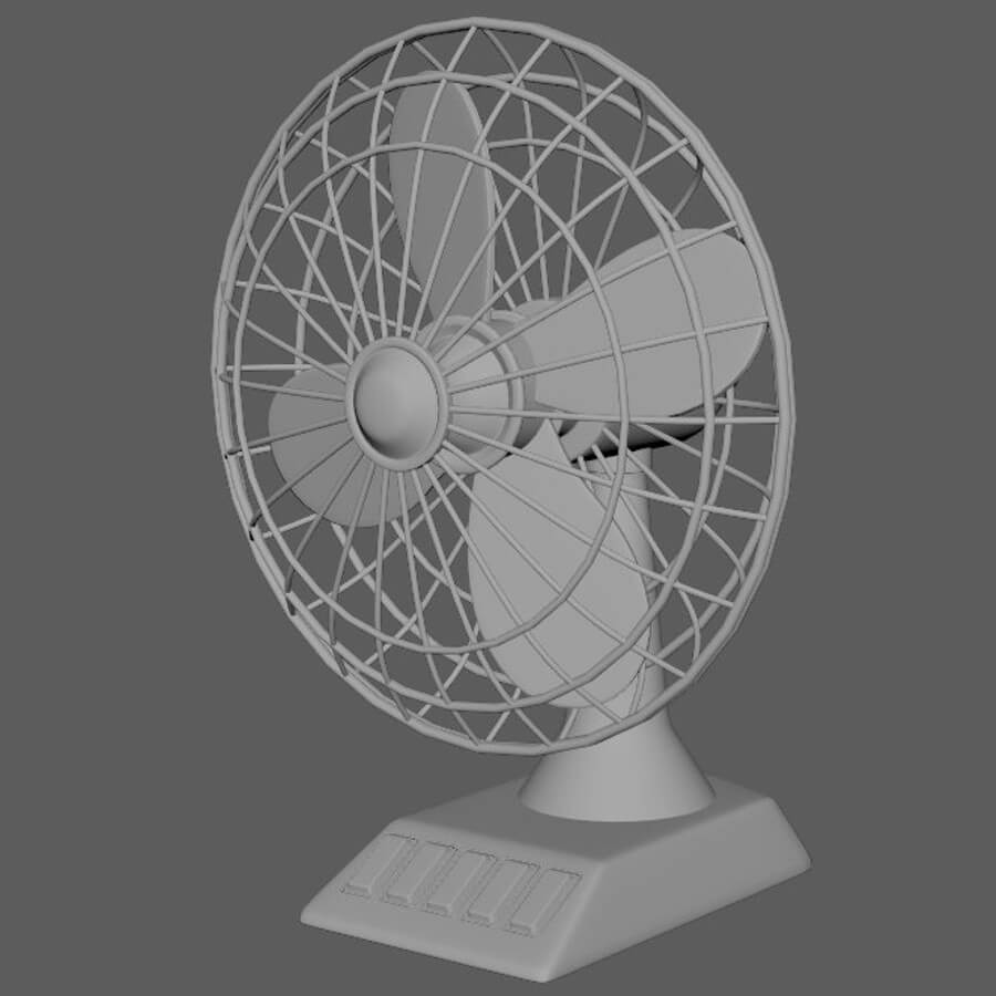 Desk Fan 3D Model by UrielFeitosa