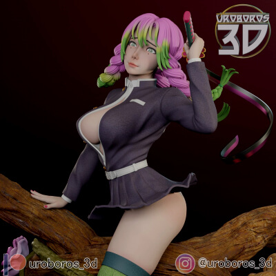 Kanroji Mitsuri - Kimetsu No Yaiba by Uroboros3D