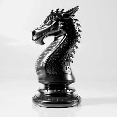 Printable Dragon Knight Chess Piece.