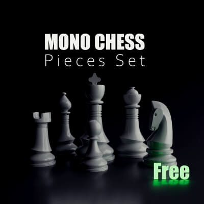 Mono Chess Pieces Set