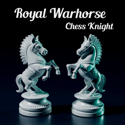 Royal Warhorse Chess Knight Piece