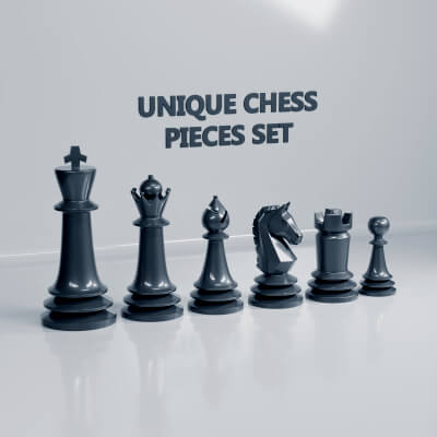 Unique Chess Pieces Set