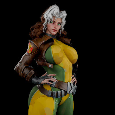 Marvel Rouge 3d Model Rogue Marvel Rivals Rigged - 3D Model by usernameiscj
