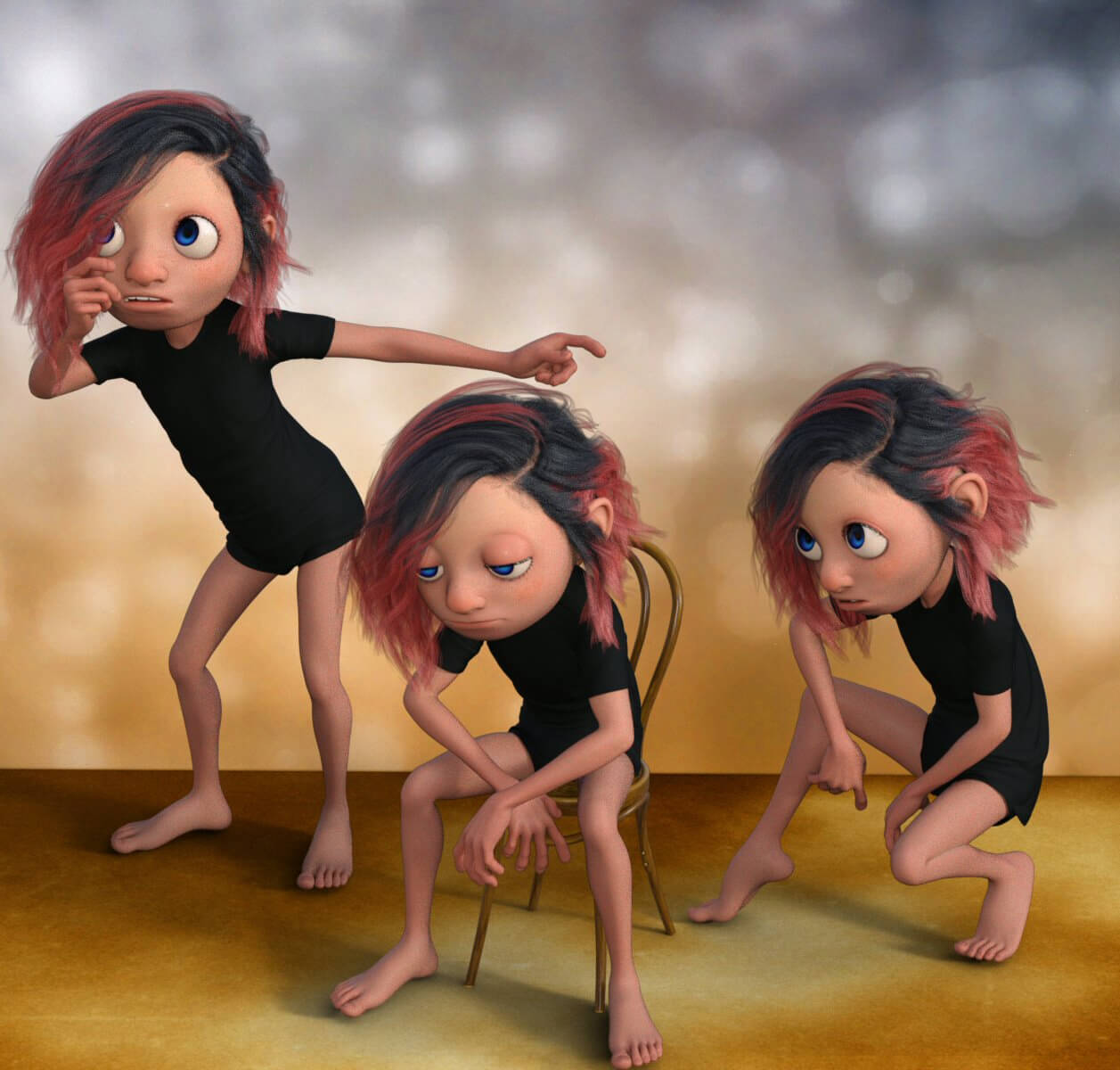 Toon Kids for Genesis 9 Posen - Daz Content by utahexchen