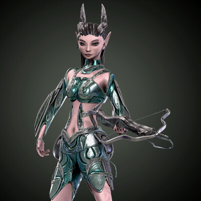 Elf Girl Render Images