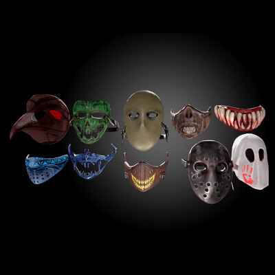 Horror Masks Pack2 10 Masks