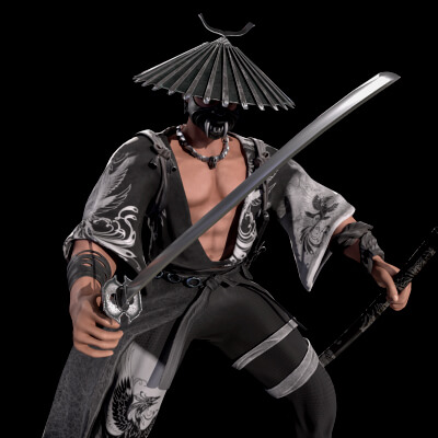 Male Samurai Rendered Images