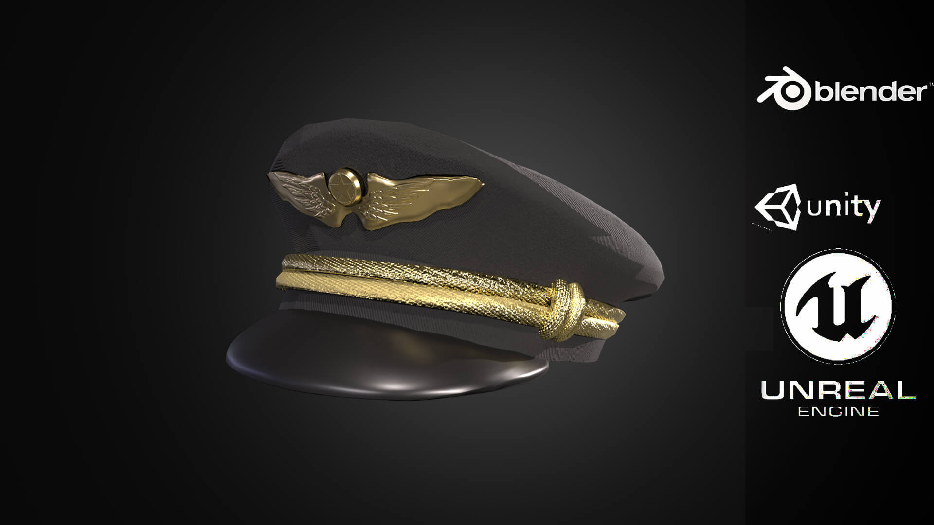 Pilot Hat (5 Skins) - 3D Model by Valeria Miller