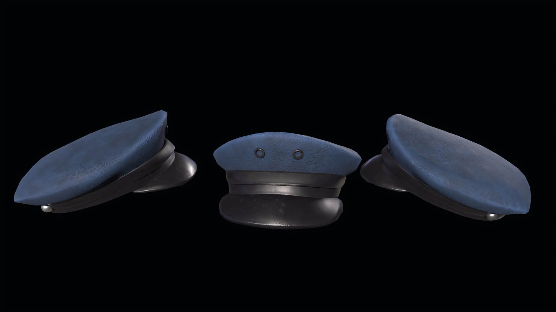 Police Cap (5 Skins) - 3D Model by Valeria Miller