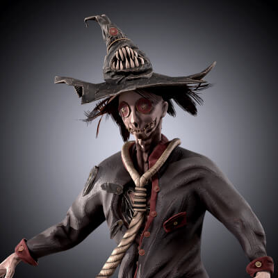 Scarecrow Monster Rendered Images