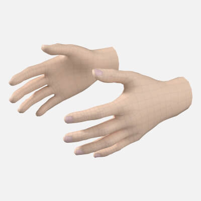 Female Hand Base Mesh 09 - 3D Model by Valerii-Kaliuzhnyi