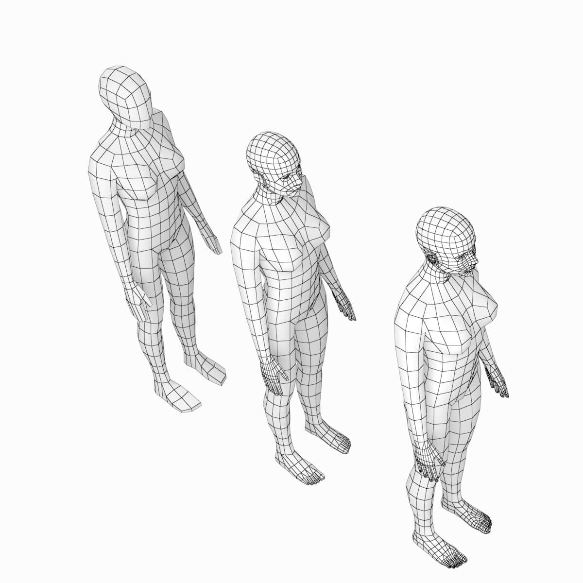 Natural Female and Male Base Mesh Super Bundle - 3D Model by Valerii ...
