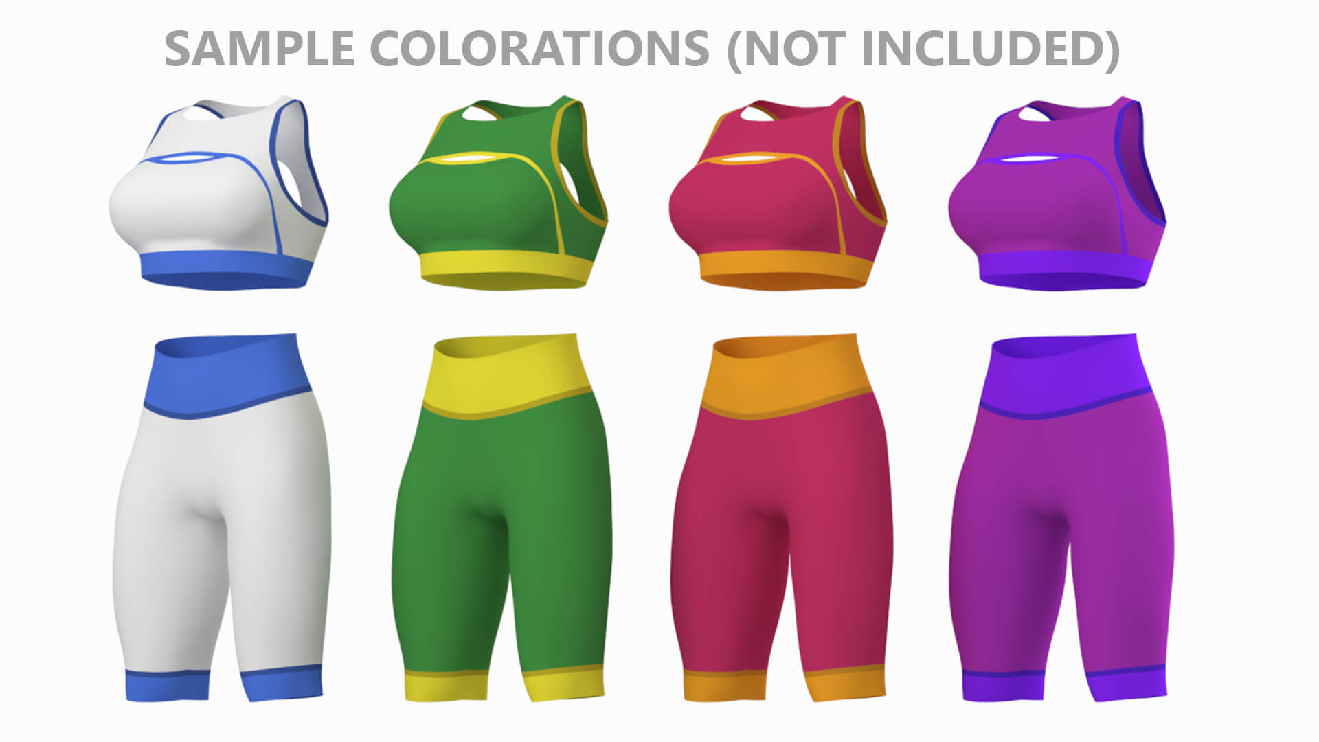 Woman Sportswear 01 Base Mesh Design Kit - 3D Model by Valerii-Kaliuzhnyi