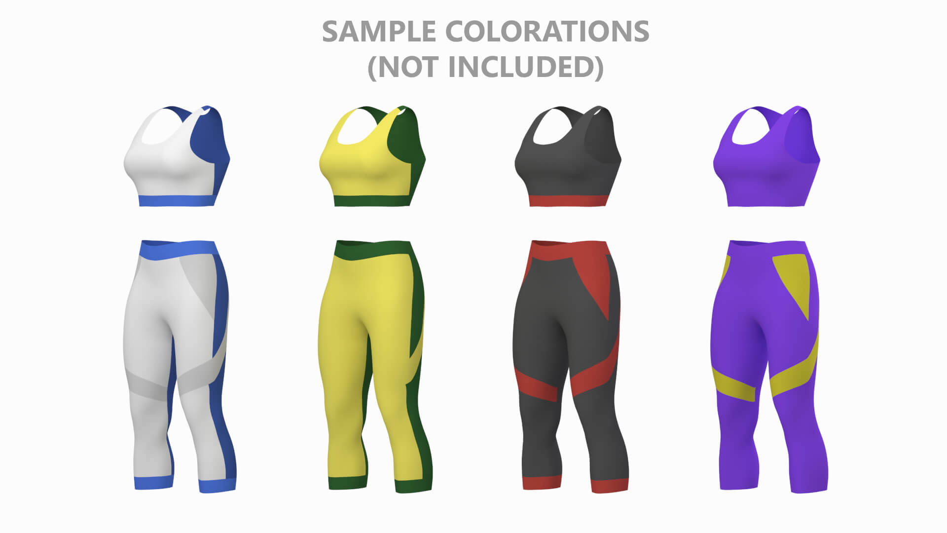 Woman Sportswear 05 Base Mesh Design Kit - 3D Model by Valerii-Kaliuzhnyi