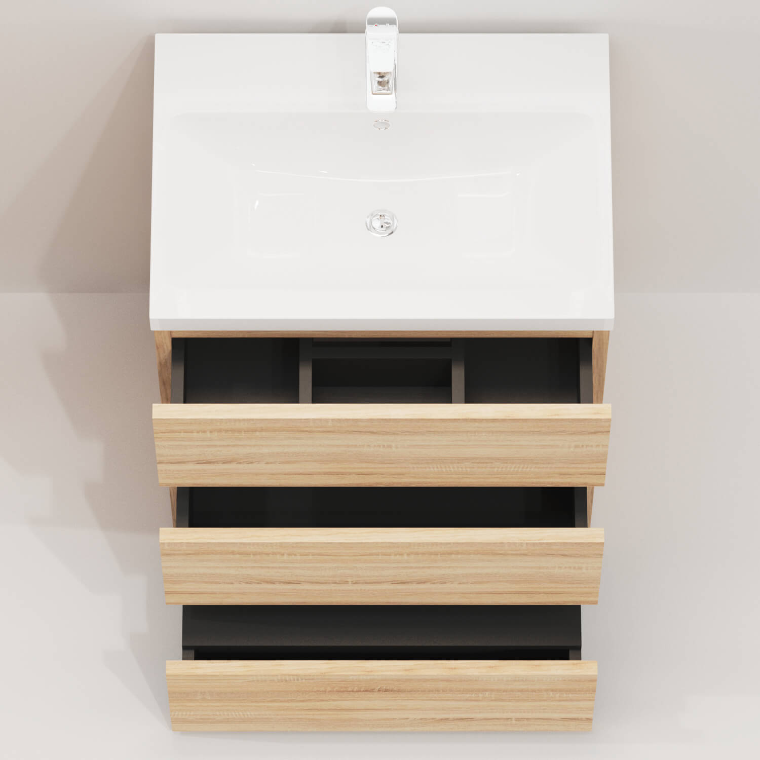 Bathroom Furniture Light Oak 3D Model by ValievD