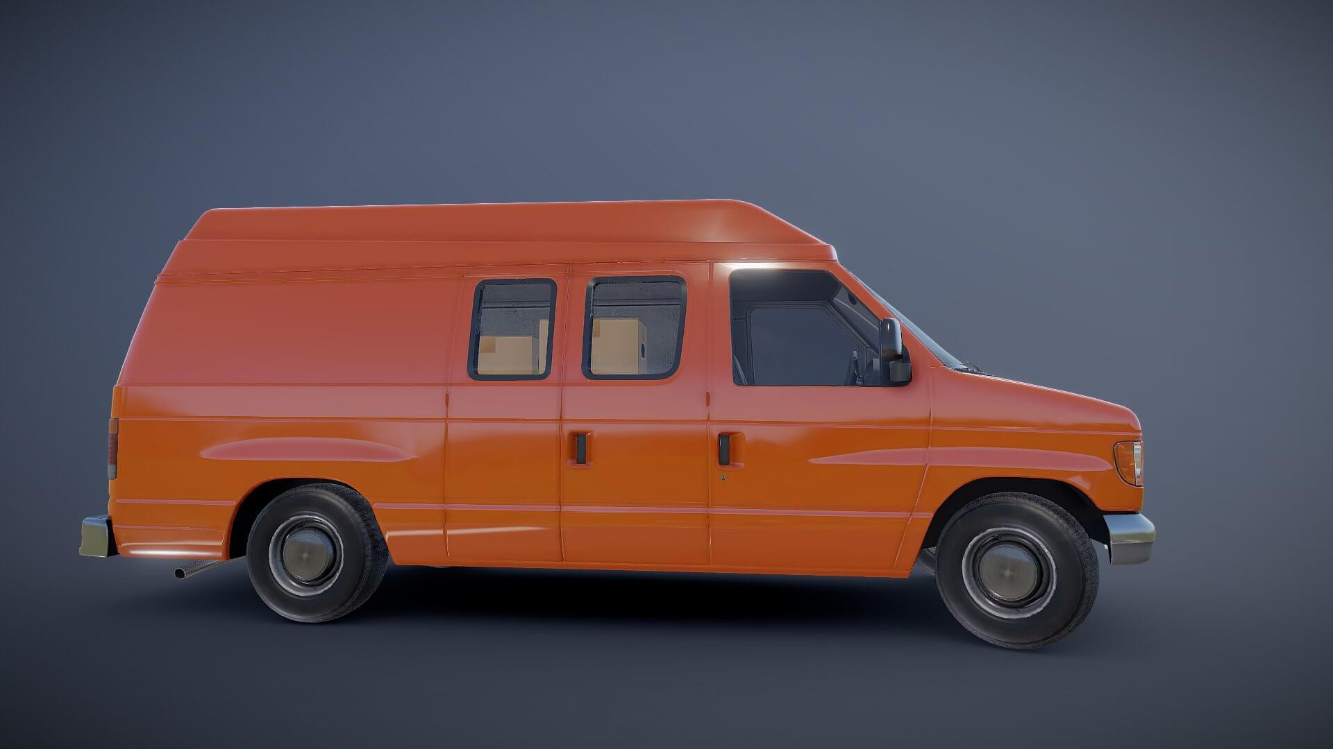 American Industrial Van XL 3D Model by Veaceslav Condraciuc