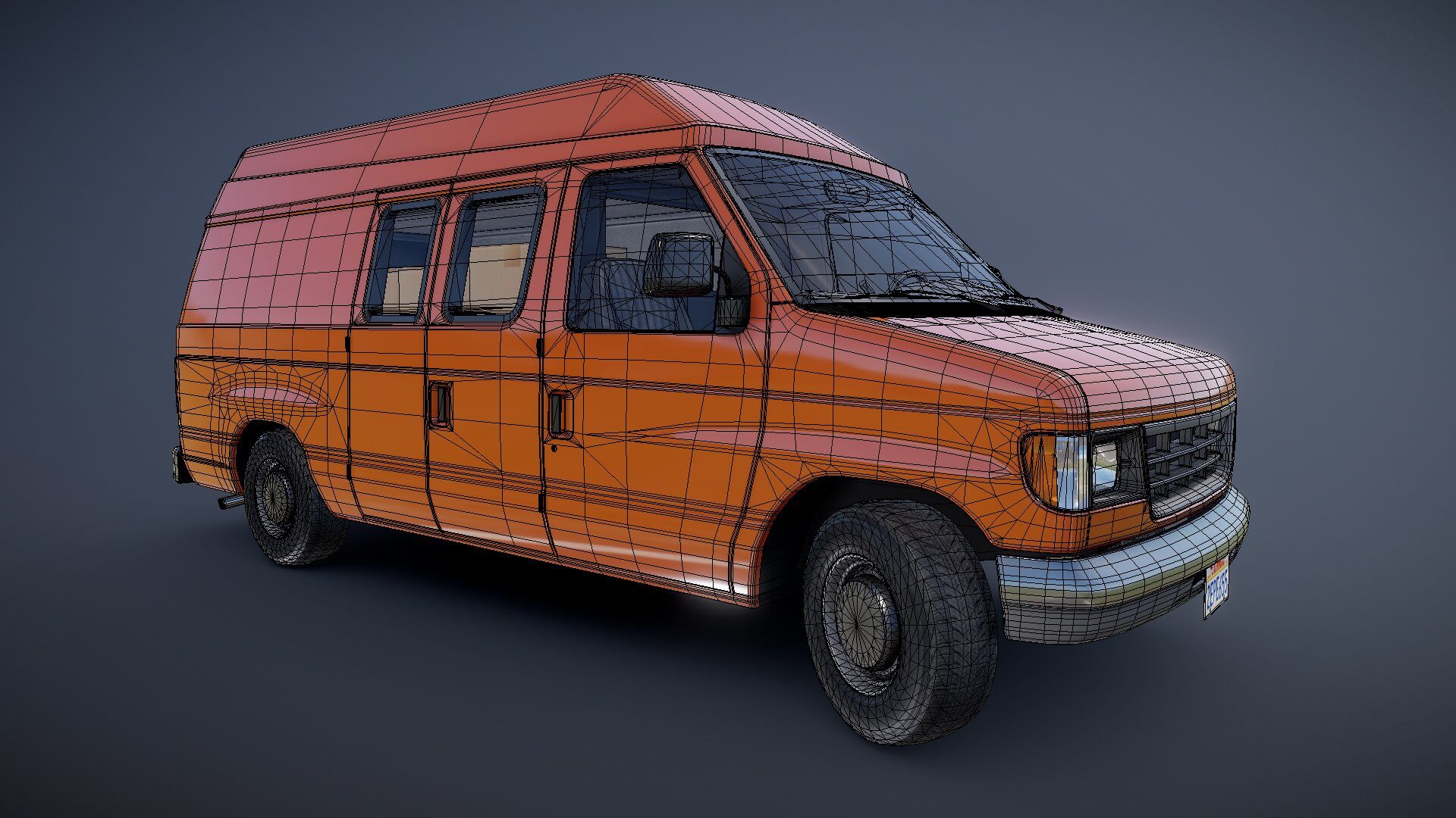 American Industrial Van XL 3D Model by Veaceslav Condraciuc