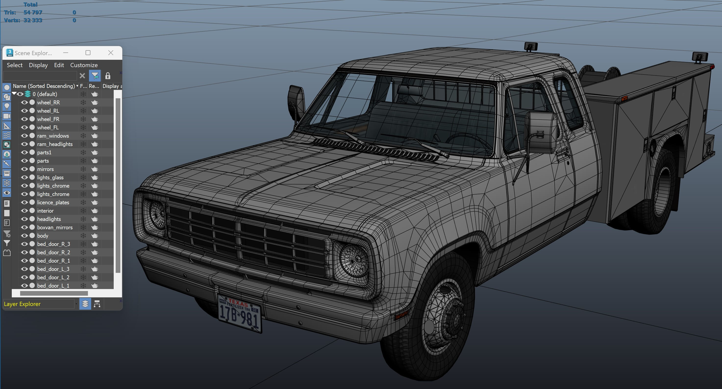 Dodge D100 Service Truck - 3D Model by Veaceslav Condraciuc