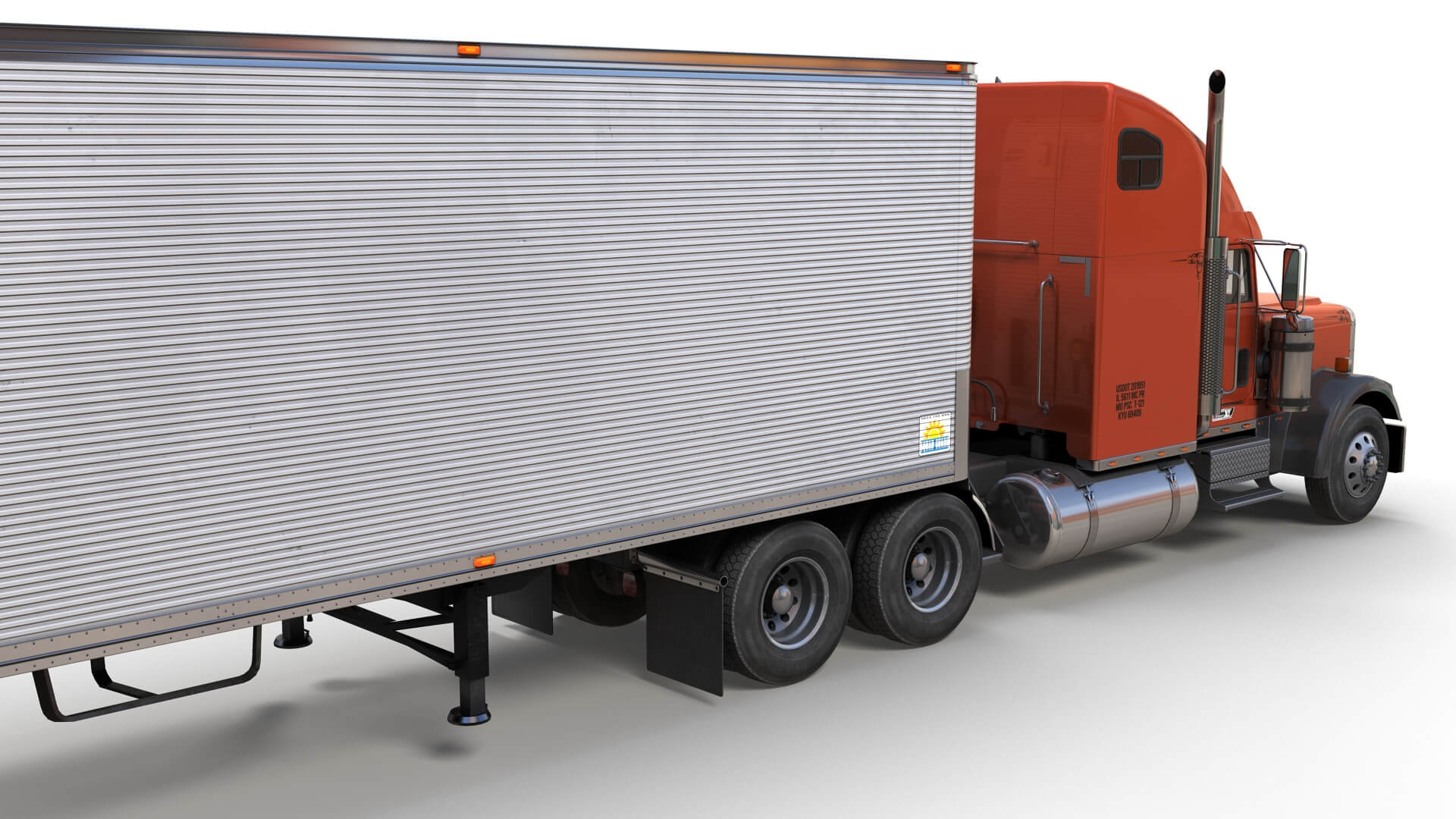 Freightliner Classic XL Dryvan - 3D Model by Veaceslav Condraciuc