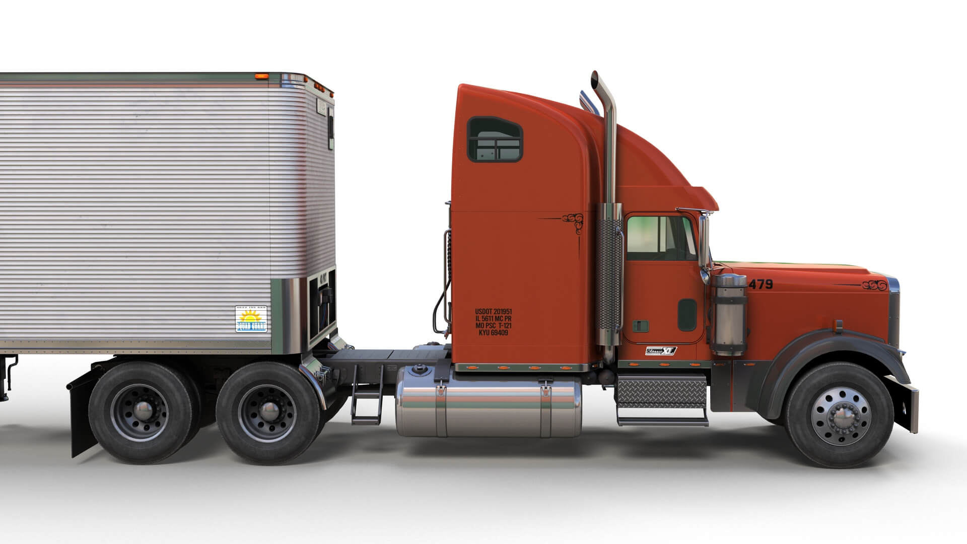 Freightliner Classic XL Dryvan 3D Model by Veaceslav Condraciuc