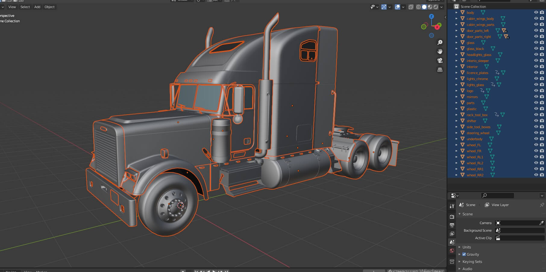 Freightliner Classic XL Semitruck - 3D Model by Veaceslav Condraciuc
