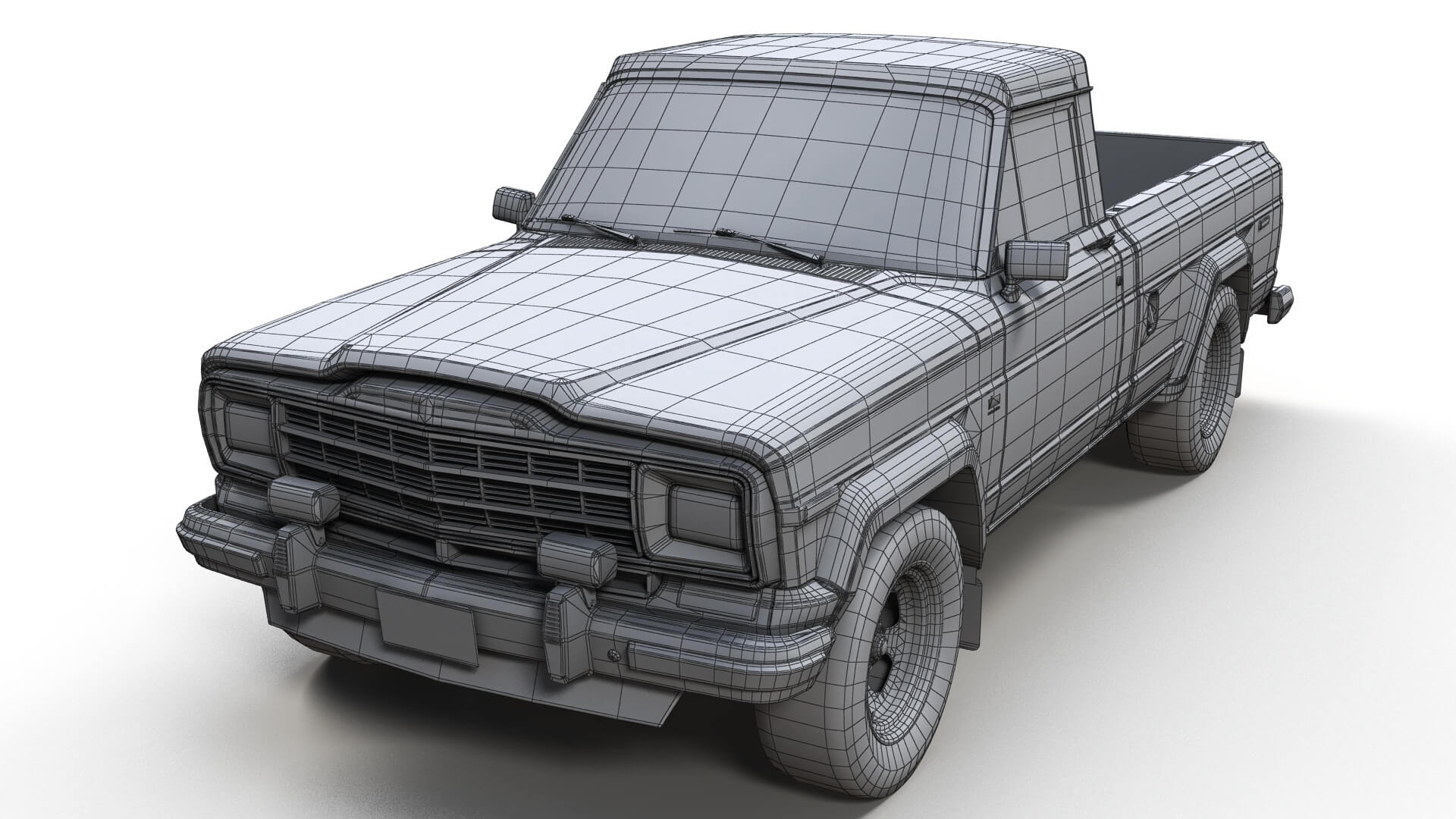 Custom 3D-Printed Grille For Jeep Gladiator J-Series (1962–1987) – 1:24 Revell Model Kit