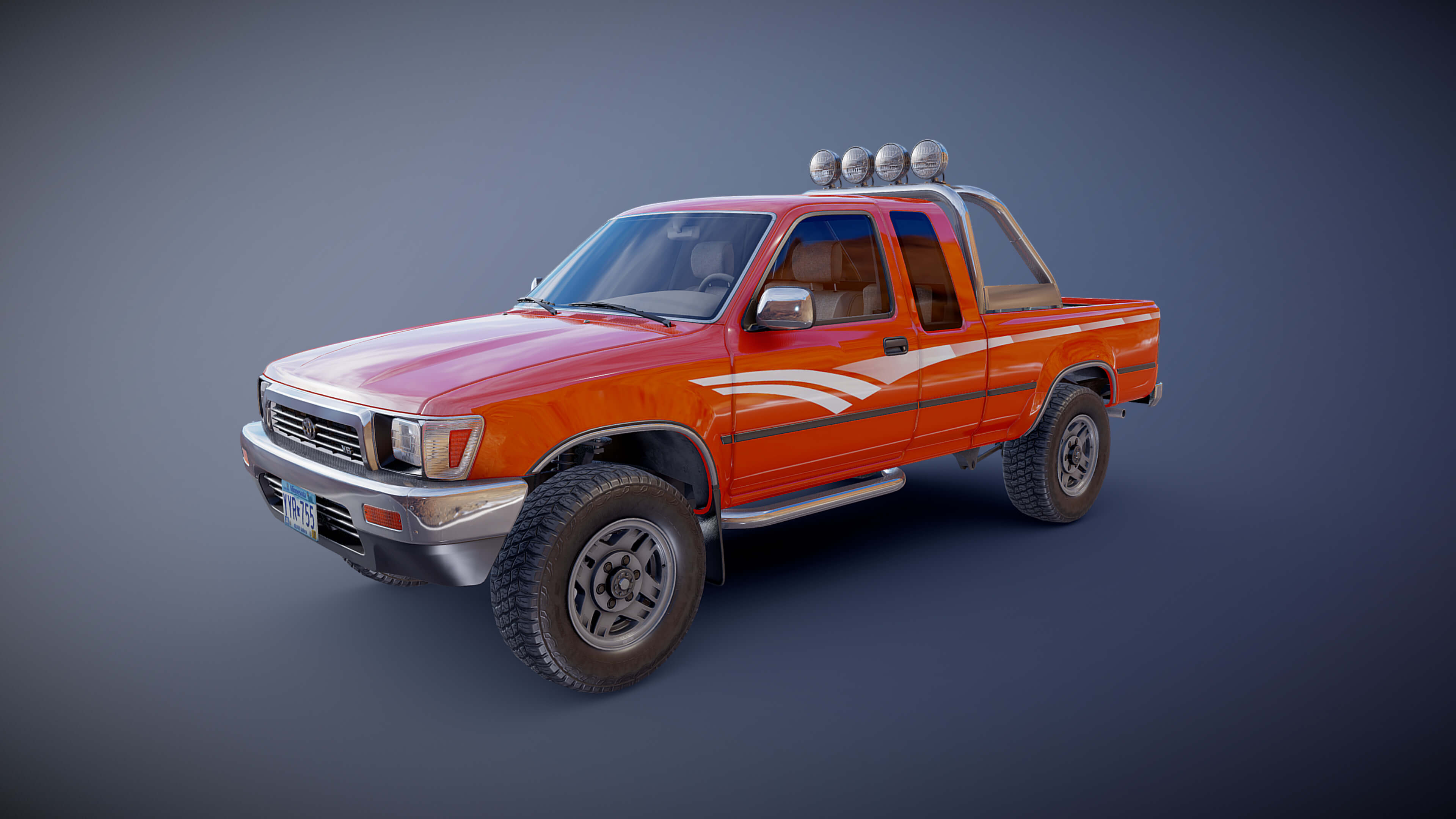 Toyota Pickup Xtra Cab - 3D Model by Veaceslav Condraciuc