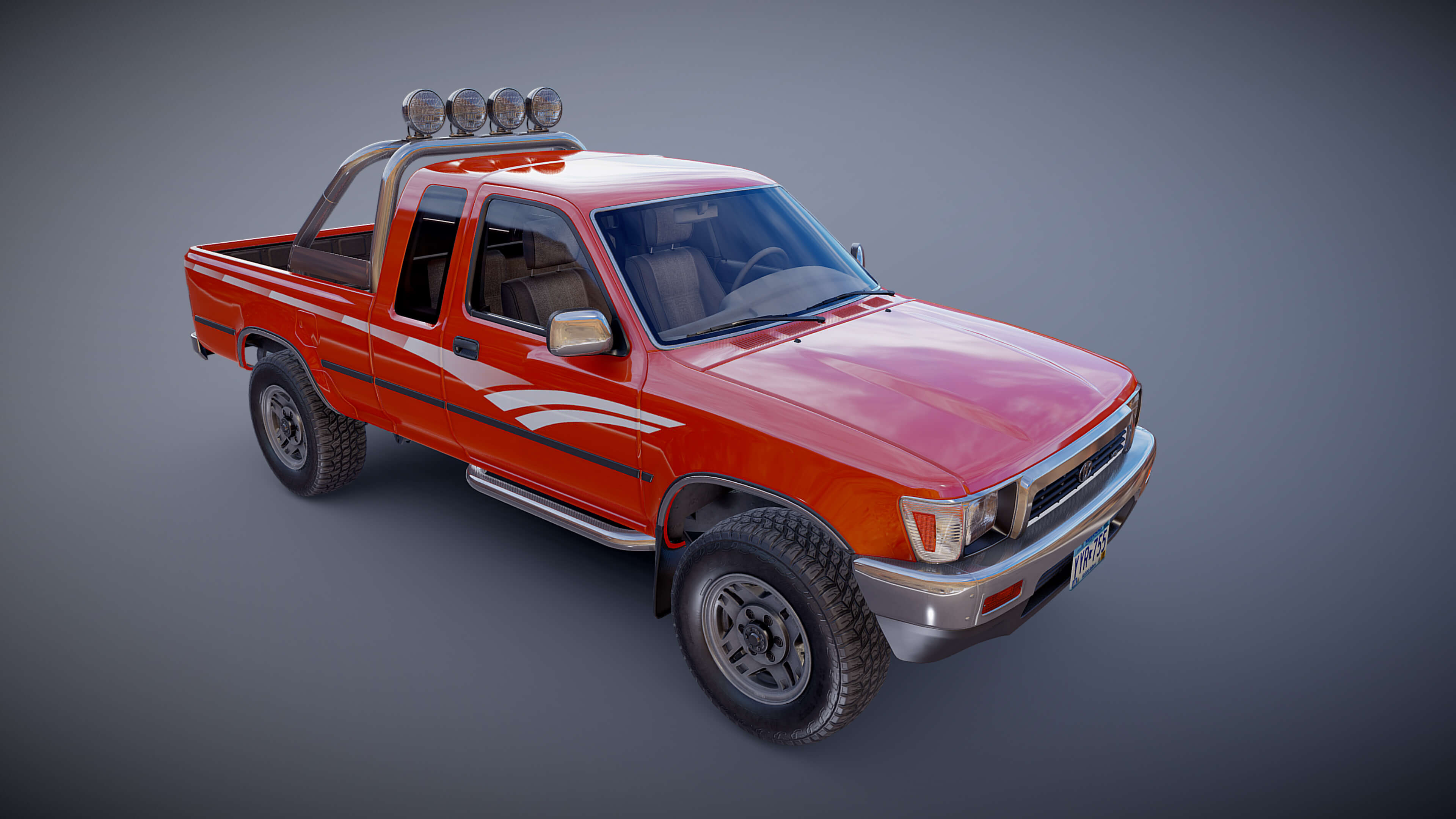 Toyota Pickup Xtra Cab - 3D Model by Veaceslav Condraciuc