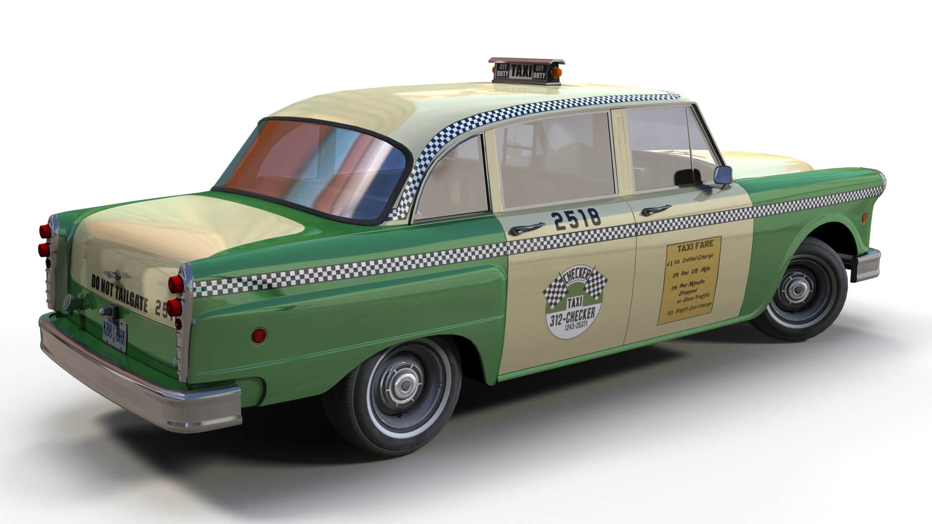 Vintage Chicago Taxi - 3D Model by Veaceslav Condraciuc