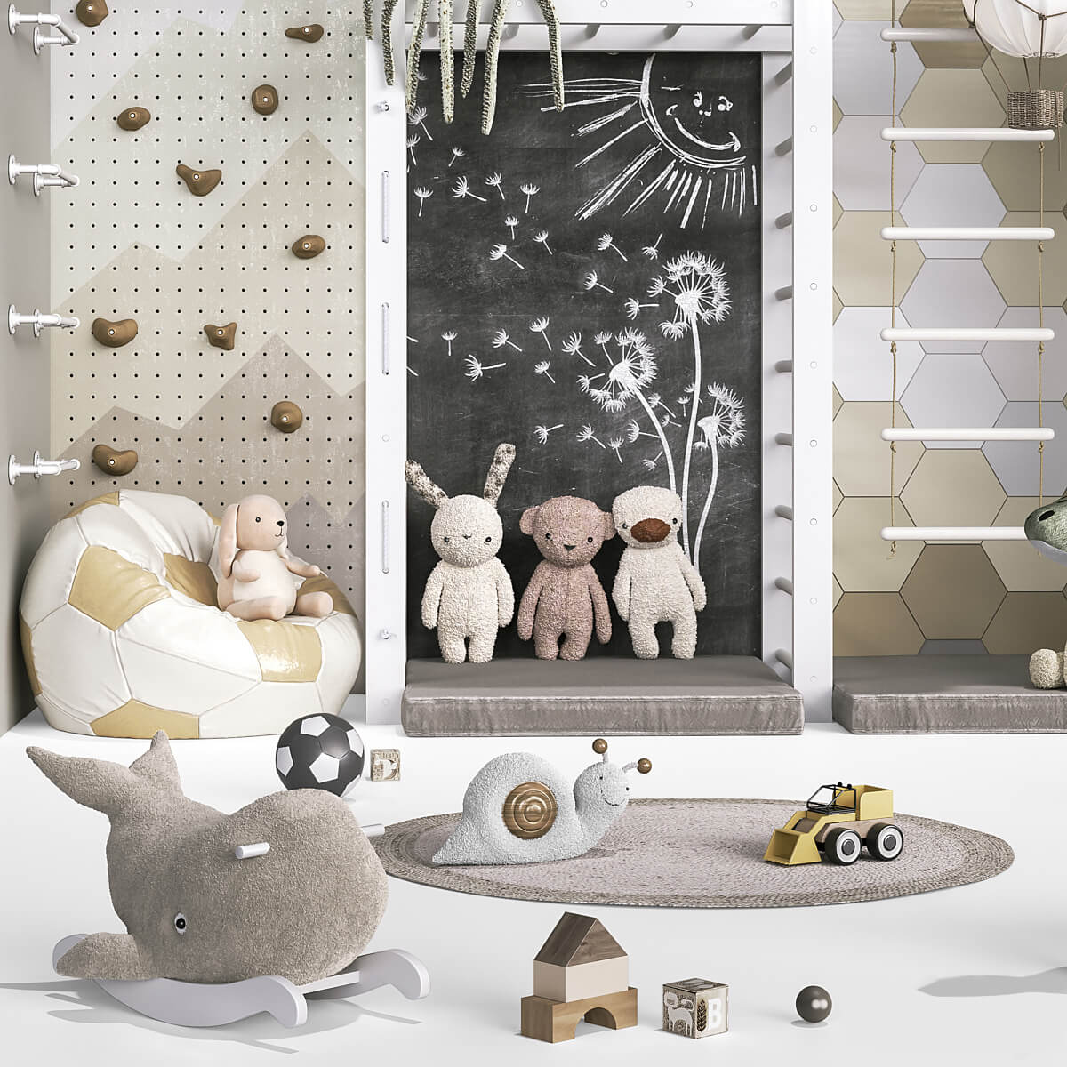 Toys, Decor and Furniture for Nursery - 3D Model by Verso Faraon